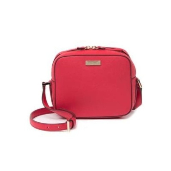 kate spade Handbags - Kate Spade Womens Red Chili Leather Cammie Zip Top Small Crossbody Handbag New